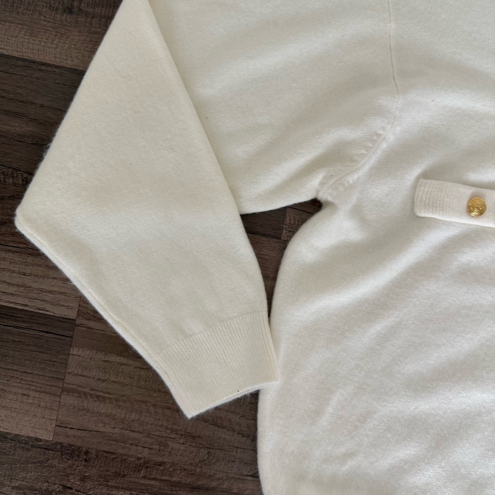 Milano Cream Button-Up Cardigan - Picture 11 of 13